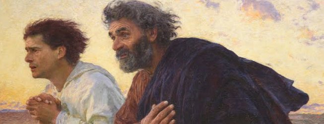 Peter and John racing to the tomb by Burnand